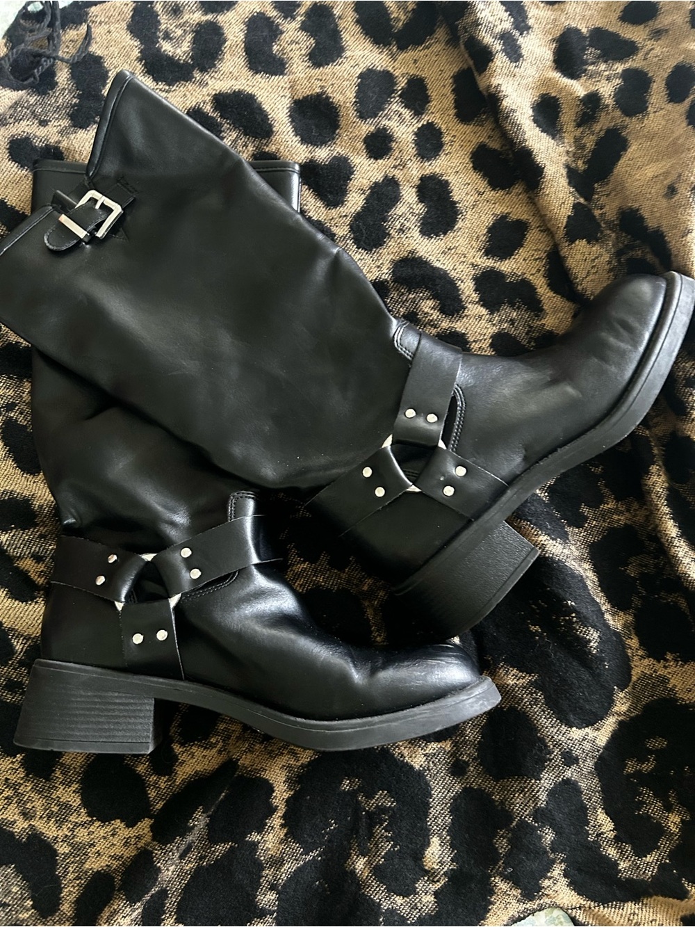 Steve Madden Black Harness Boots Size 9 – Worn Once
